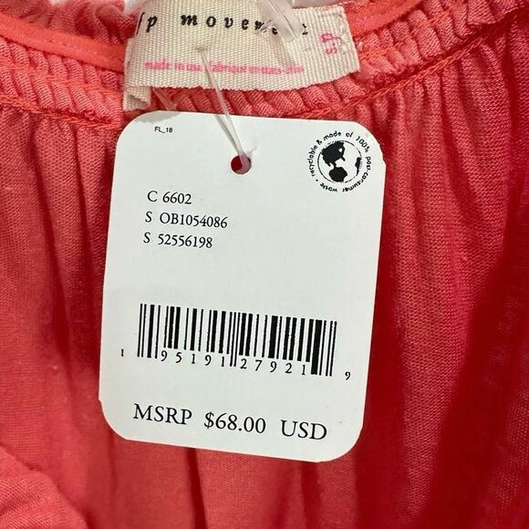 Free People Movement Hummingbird Blouse Coral / Peach - NWT - Picture 4 of 6